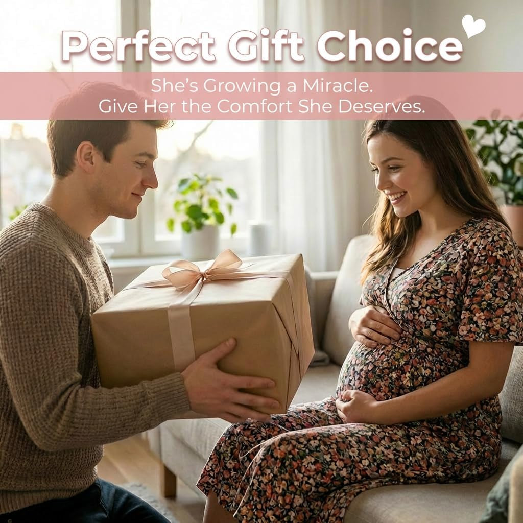 Inflatable Tummy Nest Pregnancy Pillow with Belly Hole, Belly Mattress for Pregnancy Pillow Stomach Sleepers,Maternity Pool Float,Prenatal Massage Pillow,Extra Wide&Tall,All Pregnancy Stages (Pink)