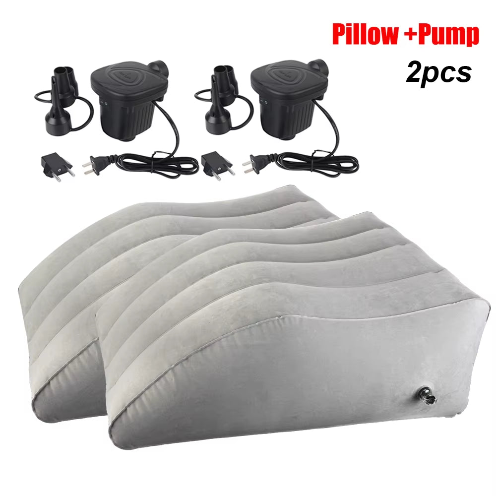 Aero-Elevation Leg Anchor System - Optimize circulatory recovery anywhere. A tactical pneumatic elevation cushion designed for rapid physical recalibration. Defy gravitational fatigue and restore your biological vessel. Electric inflator included.