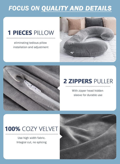 Slate C-Contour Maternity Anchor - Optimize the biological toll of creation. Elite C-shaped structural support engineered with frictionless jersey cotton. Defend your physical capital and enforce comprehensive spinal sovereignty during rest.