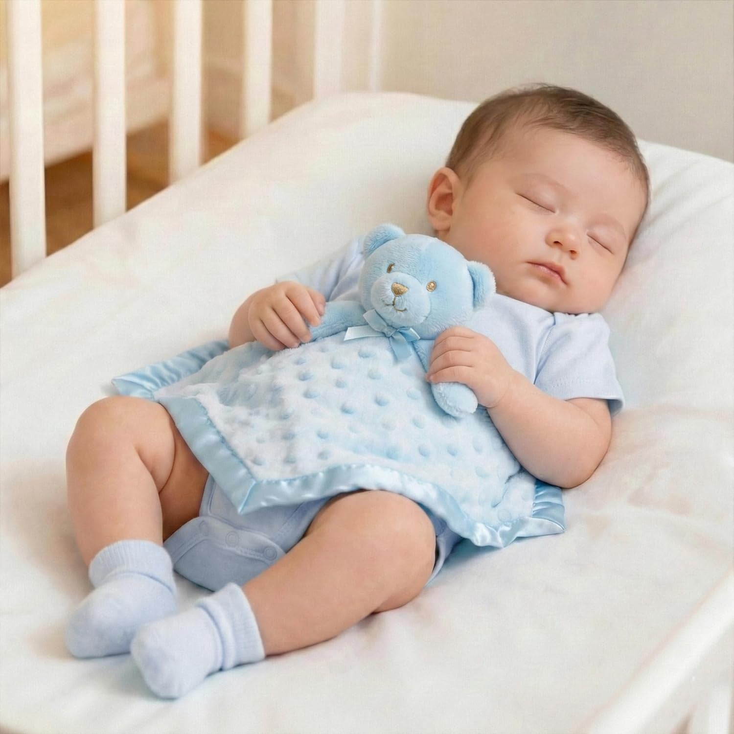 Azure Tactile Anchor Blanket - The earliest defense against environmental chaos. A premium security monolith designed to calibrate infant sensory processing. Invest in their psychological foundation with absolute tactile comfort and safety.