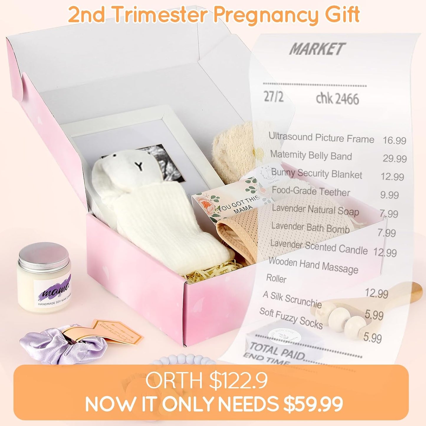 2Nd Trimester Pregnancy Gift Box for Expecting and First Time Moms, Gift Basket for Pregnant Women, Pregnant Mom Gifts Box, New Mom Gifts, 2Nd Trimester Pregnancy Essentials