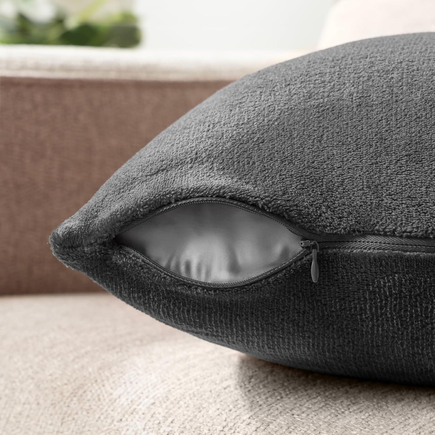 Obsidian Velvet Tactile Shields - Elevate your physical sanctuary. This 2-piece fleece cover set acts as a high-yield sensory anchor. Soften rigid modern architecture and absorb acoustic friction to enforce absolute cognitive silence.
