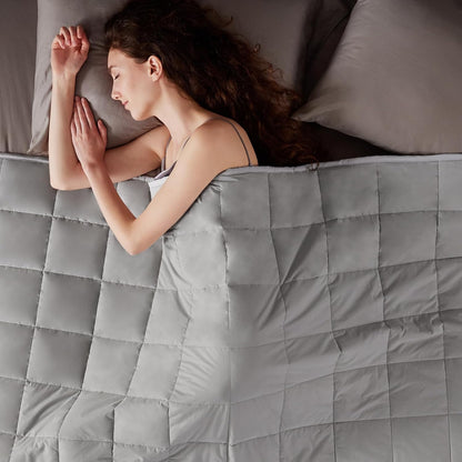 Weighted Blanket King Size for Adults (80"X87" 20Lbs Grey),Cooling Heavy Blanket for Sleeping Perfect for 190-210 Lbs, Breathable Blanket for Adults & Couple All Season, Machine Washable