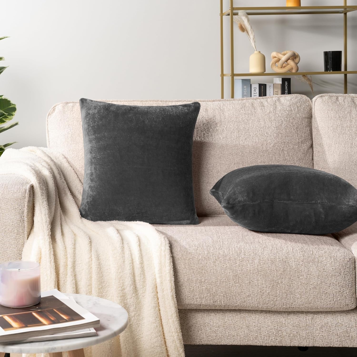 Obsidian Velvet Tactile Shields - Elevate your physical sanctuary. This 2-piece fleece cover set acts as a high-yield sensory anchor. Soften rigid modern architecture and absorb acoustic friction to enforce absolute cognitive silence.