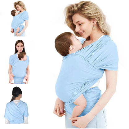 Baby Wrap Carrier,Original Breathable Baby Carrier Wrap Sling Lightweight Hands Free Newborn Wrap Swaddle Holder Adjustable Baby Slings Carrier for Newborn to Infant Toddler Essentials 7 to 35 Lbs