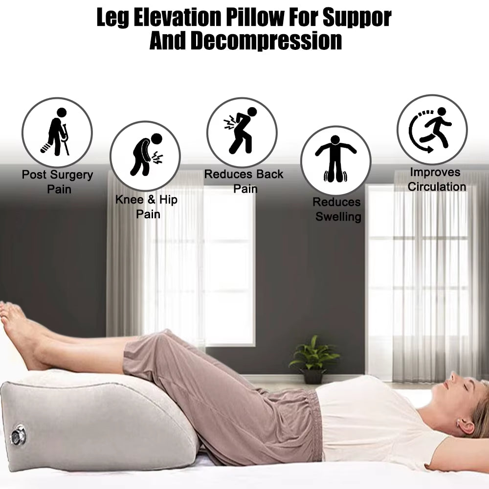 Aero-Elevation Leg Anchor System - Optimize circulatory recovery anywhere. A tactical pneumatic elevation cushion designed for rapid physical recalibration. Defy gravitational fatigue and restore your biological vessel. Electric inflator included.
