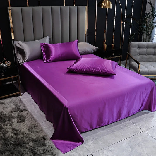 Aura Satin Thermal Regulating Sheet - Heat destroys cognitive recovery. Shield your rest with frictionless satin silk designed for elite temperature control. Maximize your biological ROI with absolute tactile silence. Optimize your baseline.