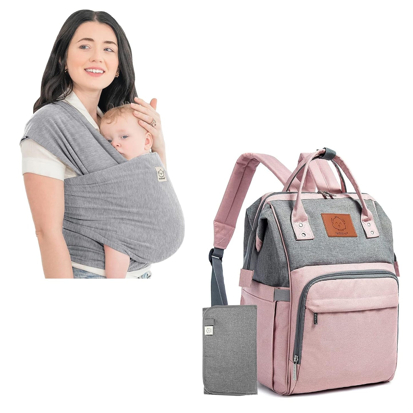 Baby Wrap Carrier and Diaper Bag Backpack - Waterproof Multi Function Baby Travel Bags - All in 1 Original Breathable Baby Sling, Lightweight,Hands Free Baby Carrier Sling -Baby Carrier Wrap