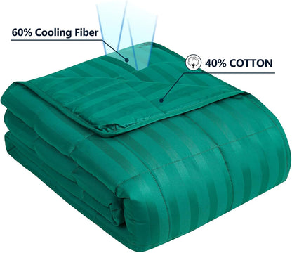 Weighted Blanket Twin Size (48"X72" 20Lbs),Ultra Soft and Cozy Cooling Weighted Blanket Twin Size for Adult,Heavy Blanket with Machine Washable Soft Blanket, Green