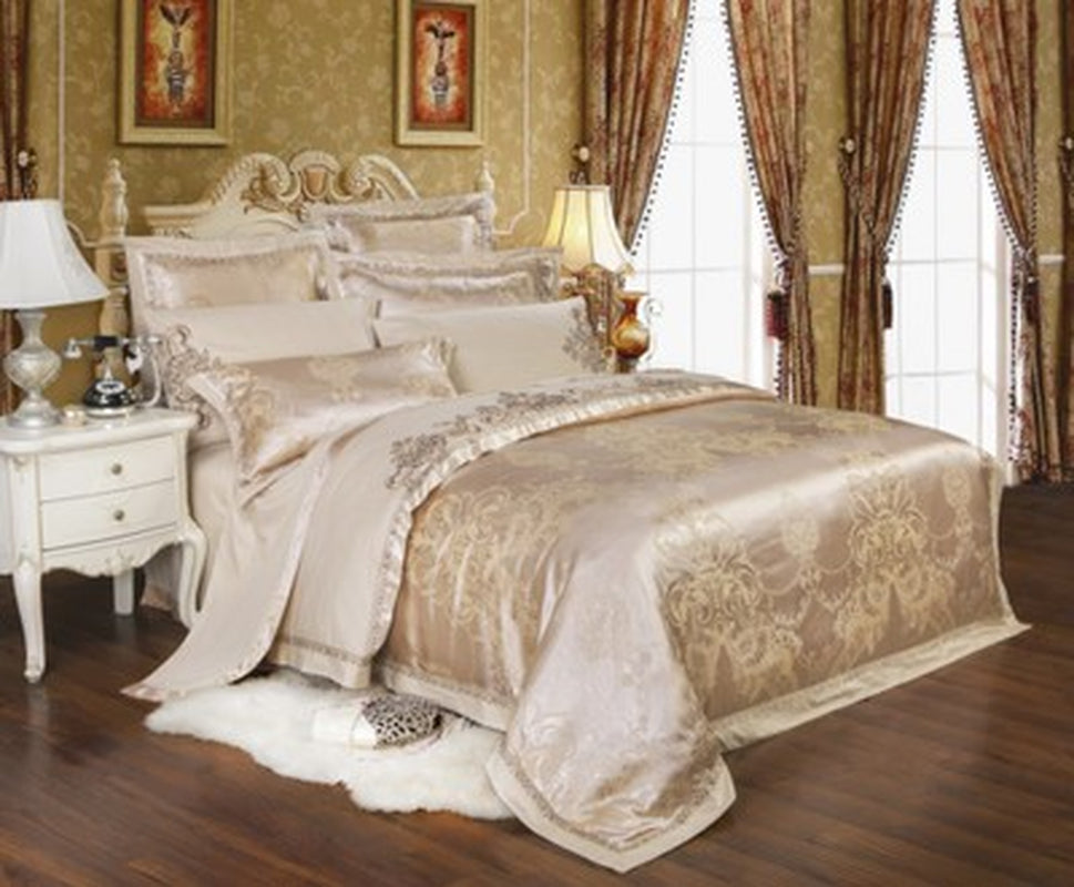 Glacial Silk Jacquard Bedding - Overheating is friction; friction destroys recovery. Optimize your biological downtime with elite thermoregulating linen and cotton. Engineered for stoic rest and peak morning performance.