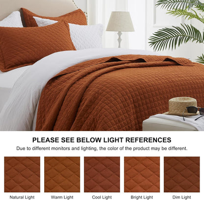 Rust Diamond 3-Piece Sanctuary - Ground your environment in earthy stability. A reversible, lightweight cognitive shield engineered for all-season thermal regulation. Reclaim your spatial asset with zero friction. Invest in your baseline.