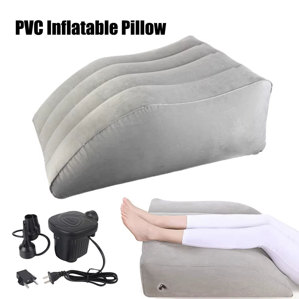 Aero-Elevation Leg Anchor System - Optimize circulatory recovery anywhere. A tactical pneumatic elevation cushion designed for rapid physical recalibration. Defy gravitational fatigue and restore your biological vessel. Electric inflator included.