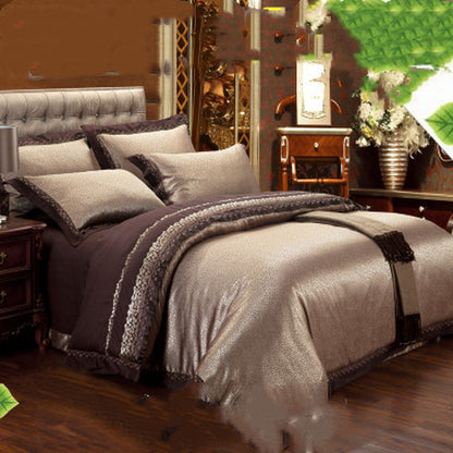 Glacial Silk Jacquard Bedding - Overheating is friction; friction destroys recovery. Optimize your biological downtime with elite thermoregulating linen and cotton. Engineered for stoic rest and peak morning performance.
