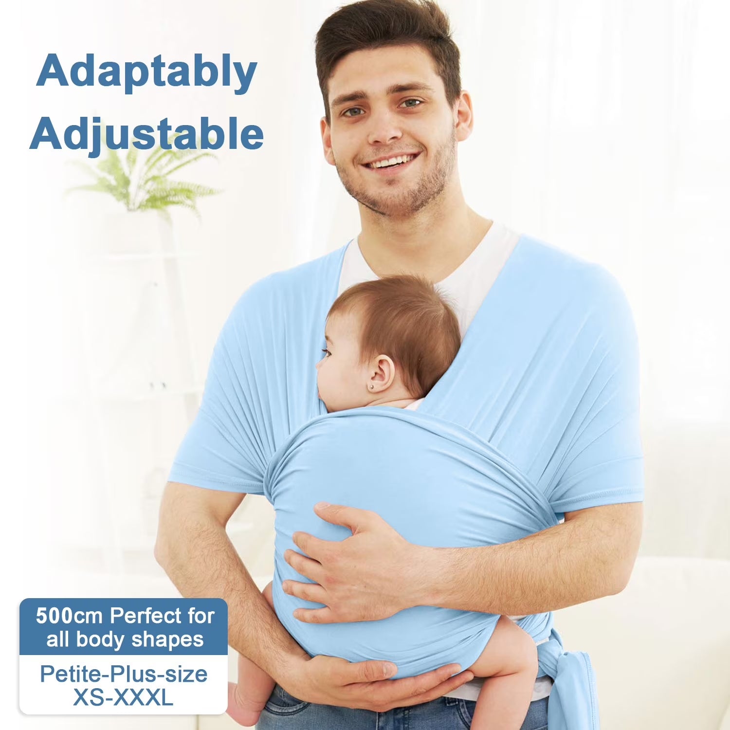 Baby Wrap Carrier,Original Breathable Baby Carrier Wrap Sling Lightweight Hands Free Newborn Wrap Swaddle Holder Adjustable Baby Slings Carrier for Newborn to Infant Toddler Essentials 7 to 35 Lbs