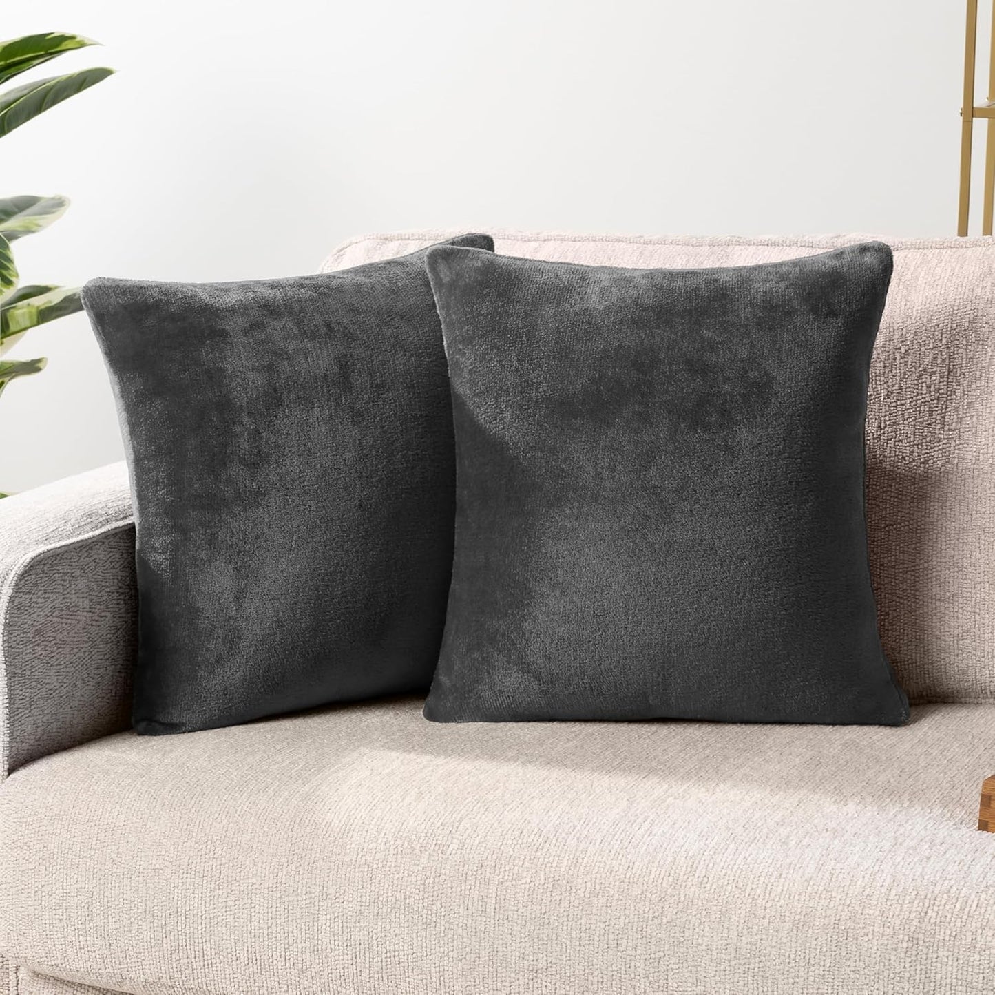 Obsidian Velvet Tactile Shields - Elevate your physical sanctuary. This 2-piece fleece cover set acts as a high-yield sensory anchor. Soften rigid modern architecture and absorb acoustic friction to enforce absolute cognitive silence.