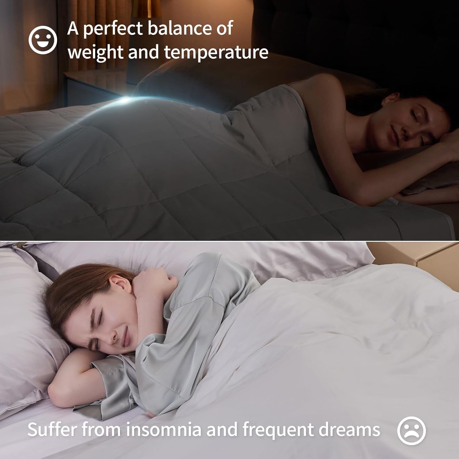 Weighted Blanket King Size for Adults (80"X87" 20Lbs Grey),Cooling Heavy Blanket for Sleeping Perfect for 190-210 Lbs, Breathable Blanket for Adults & Couple All Season, Machine Washable