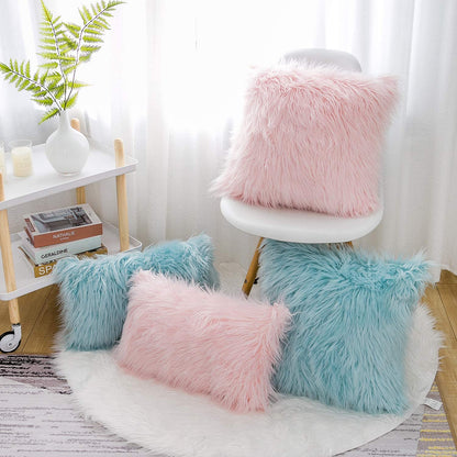 Blush Faux-Fur Sensory Duo - Modern chaos requires tactile countermeasures. Deploy these plush environmental anchors to soften rigid architecture and enforce cognitive rest. A dual-asset investment in spatial serenity and absolute comfort.
