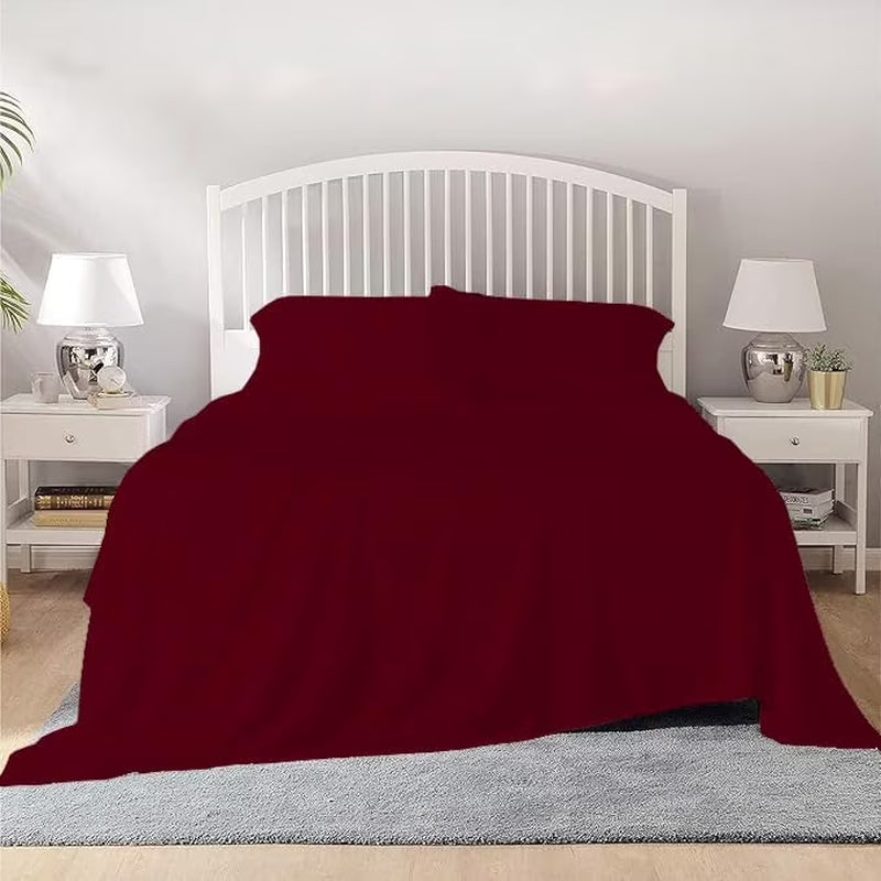 Burgundy 800-TC Sovereign Set - Real wealth is absolute rest. Invest in the profound tactile silence of elite Egyptian cotton. A 4-piece high-yield sensory architecture designed to banish friction and optimize your biological reset.