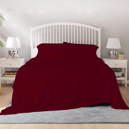 Burgundy 800-TC Sovereign Set - Real wealth is absolute rest. Invest in the profound tactile silence of elite Egyptian cotton. A 4-piece high-yield sensory architecture designed to banish friction and optimize your biological reset.