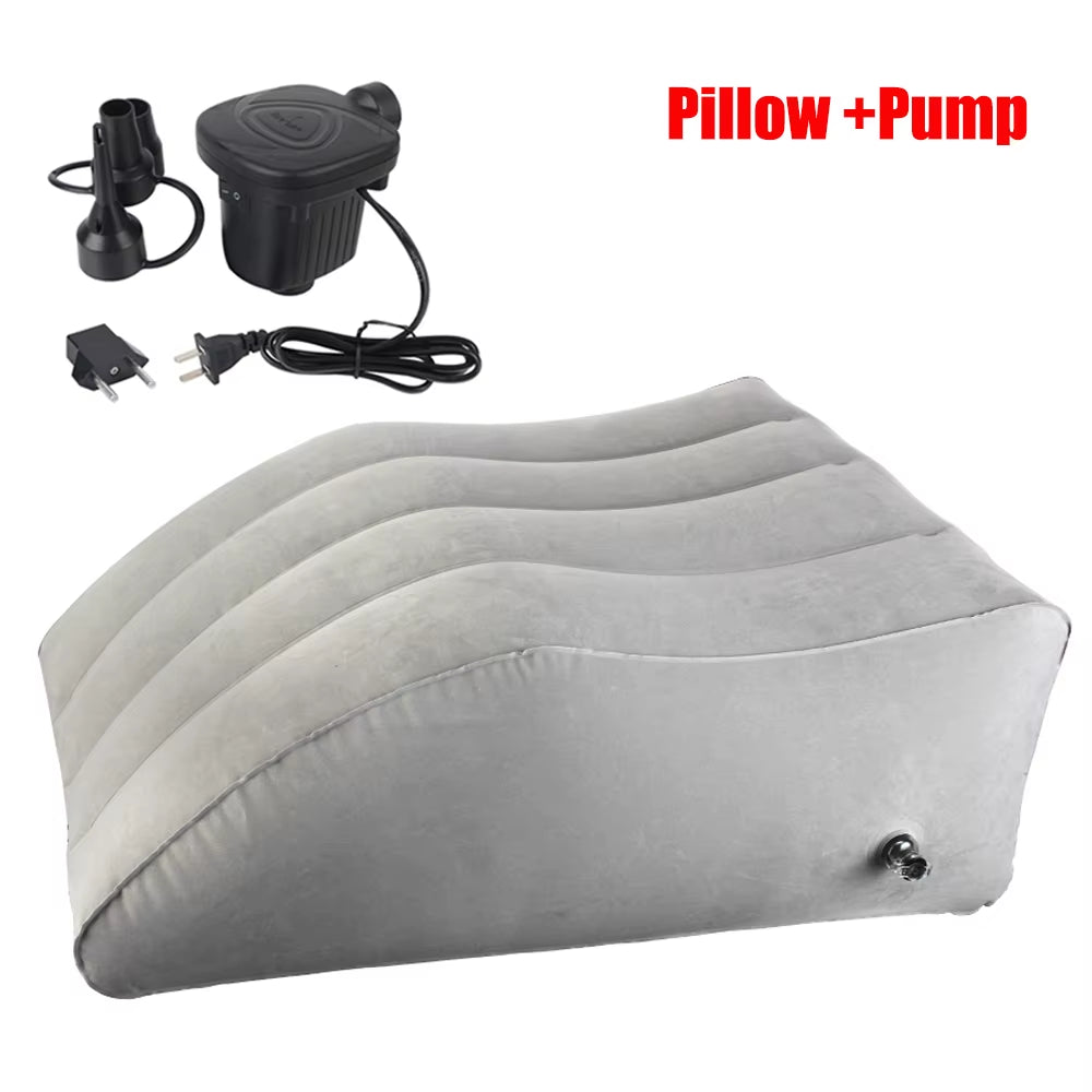 Aero-Elevation Leg Anchor System - Optimize circulatory recovery anywhere. A tactical pneumatic elevation cushion designed for rapid physical recalibration. Defy gravitational fatigue and restore your biological vessel. Electric inflator included.