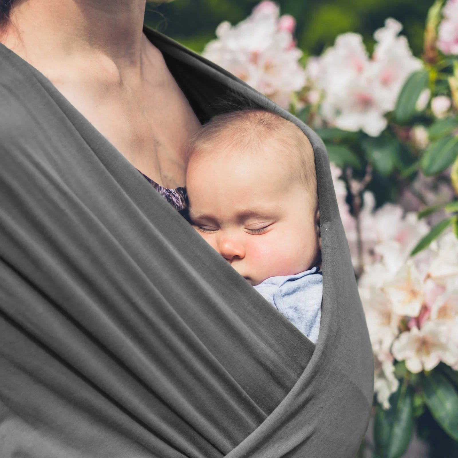 Gllquen Baby Wrap Carriers Organic Cotton Slings, for Toddlers, Infant, Newborn 35 Lbs, Dark Gray