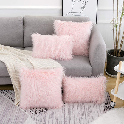 Blush Faux-Fur Sensory Duo - Modern chaos requires tactile countermeasures. Deploy these plush environmental anchors to soften rigid architecture and enforce cognitive rest. A dual-asset investment in spatial serenity and absolute comfort.