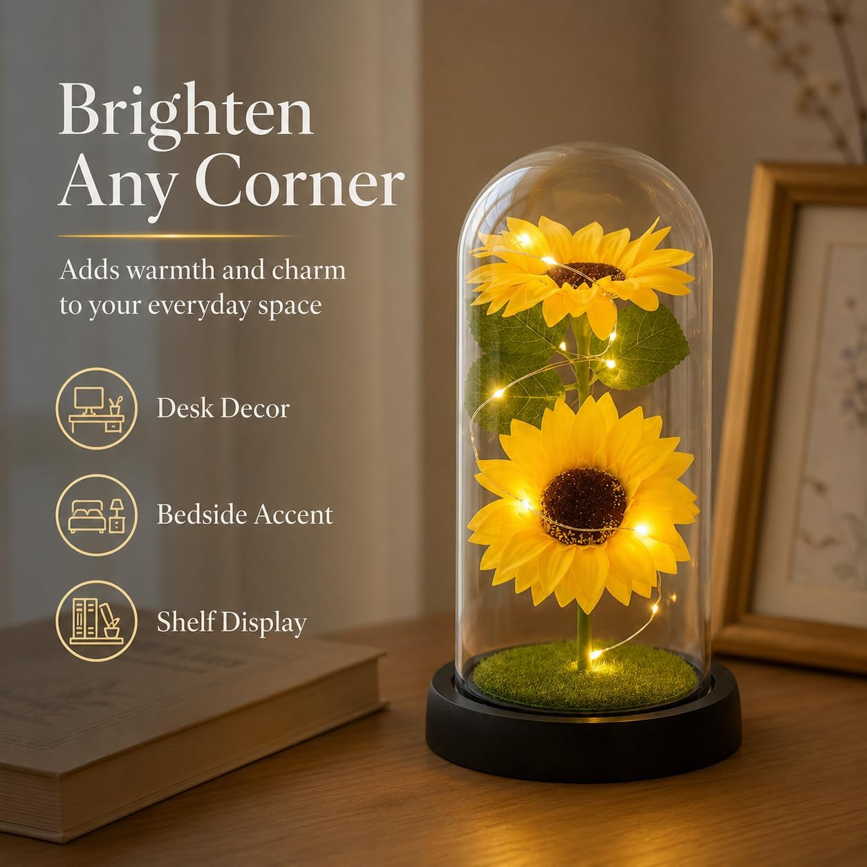 Eternal Botanical Glass Monolith - Nature is the ultimate grounding mechanism. A preserved organic asset encased in a protective dome. Defy temporal decay and install a permanent visual anchor of vitality in your spatial sanctuary.