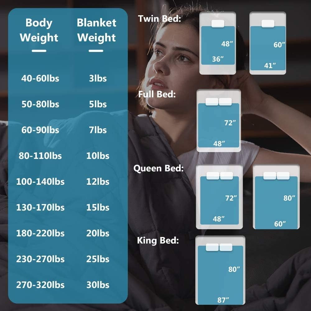 Queen Size Weighted Blanket Cooling 15 Pounds for Adults, 60"X80", Lovely Pink,Breathable Throw Heavy Blanket with Glass Beads
