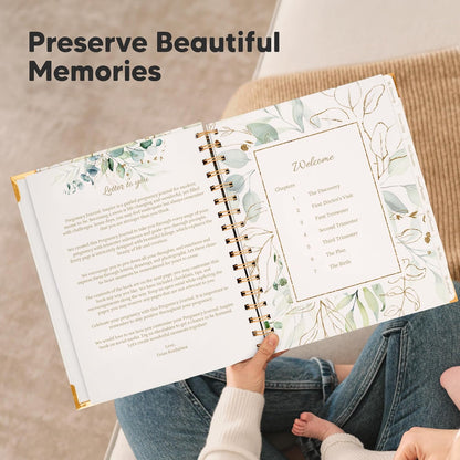 Pregnancy Journal for First Time Moms Gifts - 90 Pages Hardcover Pregnancy Memory Book, Beautiful & Cute Baby Book Keepsake, Ultrasound Baby Scrapbook, Mom to Be Gift (Alpine)