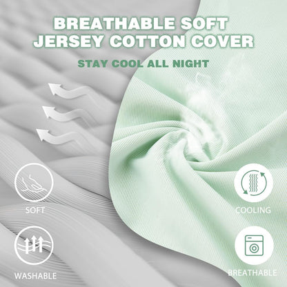 Pregnancy Pillow, Cooling Pregnancy Pillows for Sleeping,Full Body Pillow for Adult,Maternity Pillow for Pregnant Women 63 Inch, Pregnancy Must Have with Removable Cover, Mint Green