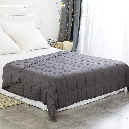 Weighted Blanket Queen Size (60''X80'' 20 Lbs, Dark Grey), Breathable Weighted Blanket for Adults, Cooling Heavy Blanket with Glass Beads