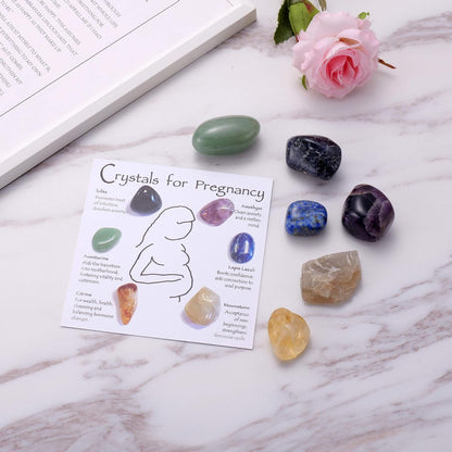 Pregnancy Crystals Set – Fertility Support Stones for Healthy Pregnancy, Hormone Balance, Anxiety Relief – Spiritual Gift for Expecting Mothers, New Mom or Mom to Be