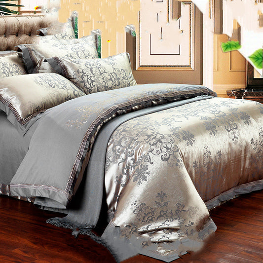 Glacial Silk Jacquard Bedding - Overheating is friction; friction destroys recovery. Optimize your biological downtime with elite thermoregulating linen and cotton. Engineered for stoic rest and peak morning performance.