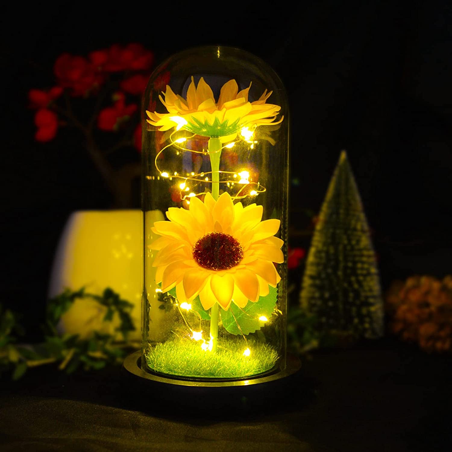 Eternal Botanical Glass Monolith - Nature is the ultimate grounding mechanism. A preserved organic asset encased in a protective dome. Defy temporal decay and install a permanent visual anchor of vitality in your spatial sanctuary.